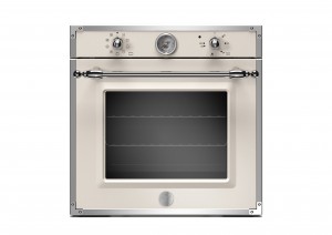 Bertazzoni Heritage-serien. Inbyggnadsugn, 76 liters ugnskapacitet, 9 tillagningsprogram, varmluft med jämn värme på 5 nivåer. Elfenbensvit (F609HEREKTAX) - 5 års garanti