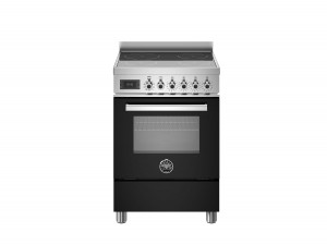 Bertazzoni Professional-serien. 60 cm spis, 4 zon induktionshäll, singelugn med varmluft + grill. Svart. (PRO64I1ENET) - 5 års garanti