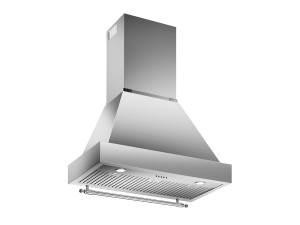 Bertazzoni Heritage-serien. 90 cm fläkt, väggmonterad, 1 motor, rostfri, effekt 752 mh/3. (K90HERTX+KC36HERTX) (kåpa + motor) - 5 års garanti
