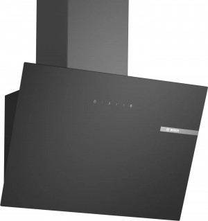 Bosch Serie 2, Vägghängd köksfläkt, 60 cm, Klarglas med svart tryck (DWK65DK60) - 2 års garanti