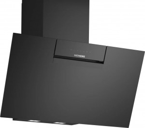 Siemens iQ300, Vägghängd köksfläkt, 80 cm, Klarglas med svart tryck (LC87KFN60) - 2 års garanti