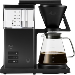Melitta Kaffebryggare. Glaskanna. Pure Black. Svart. 10-koppar. Droppstopp. Avtagbar filterhållare. (Art. 022748) 5 års garanti (vid registrering inom 30 dagar) - Fri frakt, omgående leverans