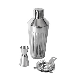 Vargen & Thor GLIMA Barset. Shaker - sil - jigger. (Polerat Stål) Fri frakt. - 2 års garanti