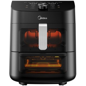Midea Airfryer 2 i 1 Kombination med Ugn 6,4L + 4,4L. 1850W. Touch. 10 program. Svart. (MAD1100DADK) - Fri frakt