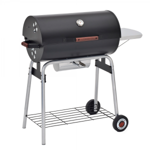 Landmann kolgrillstunna Black Taurus 660. Grillyta: 66x36 cm. Höj- och sänkbart kolgaller. Svart. - Fri frakt