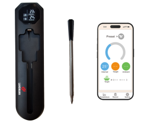 Landmann trådlös smart termometer. Räckvidd: Upp till 250 m. Direktavläsning på basenhet. (Art. 9816) - Fri frakt