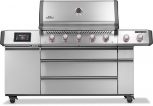 Napoleon gasolgrill Prestige PRO665 Connected. 5 huvudbrännare + 1 sidobrännare. Grillyta: 94x 46 cm. Rostfri. (15767NA) - Fri hemleverans
