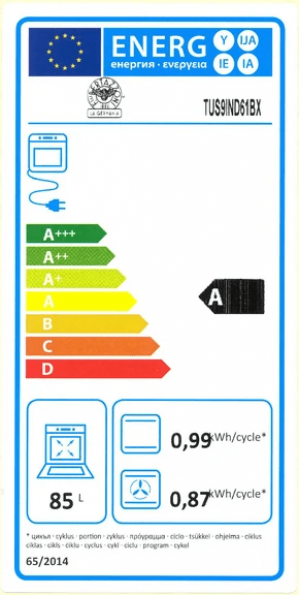 Energidekal La Germania Futura induktionsspis. 90 cm. 1 ugn. 5 zoner. Rostfri. (TUS9IND61BX) Fri hemleverans. - 1 års garanti