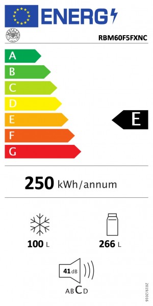 Energidekal Bertazzoni Professional-serien. Kombinerad kyl/frys, fristående, 201 cm hög, rostfri. (RBM60F5FXNCP) - 5 års garanti