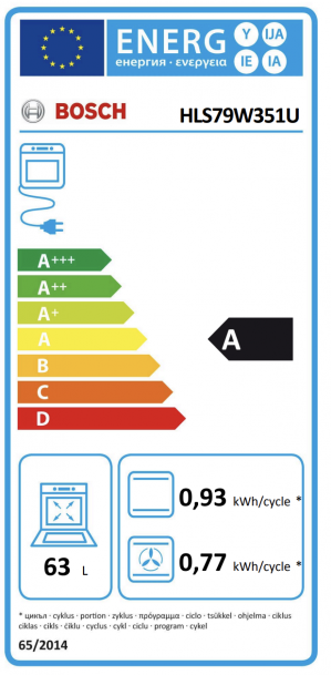 Energidekal Bosch Serie 6, Spis med induktionshäll, Rostfritt stål (HLS79W351U) - 2 års garanti